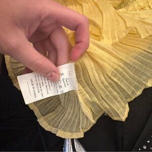 Zara Sunny Yellow Pleated Skirt